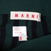 Secondhand Marni Green & Navy Striped Cotton Knit Trousers - '00s