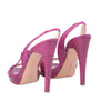 Secondhand Casadei Fuchsia Leather Platform Slingback Sandals - '10s