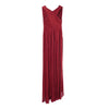 Secondhand Roberto Cavalli Crimson Grecian Embellished Silk Gown Old Hollywood Maxi Dress- '10s