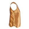 Secondhand Miu Miu Gold Silk Top with Embellished Neckline - '00s