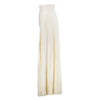 Secondhand Miu Miu Cream Leather Midi Skirt - '90s