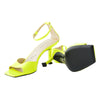 second hand Cesare Paciotti Yellow Heels with Ankle Strap