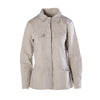 Secondhand Philosophy di Alberta Ferretti Beige Cotton Pleated Peplum Utility Jacket