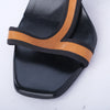 second hand Gucci Leather Colorblock Pattern T-Strap Sandals