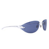Secondhand Cartier Panthère Rimless Sunglasses – Blue Gradient Lenses, Silver Panther Detail - '00s