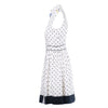 Secondhand Fendi White Silk Shirt Dress with Polka Dot Print and Contrast Hem- '10s