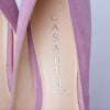 Secondhand Casadei Pink Suede Peep Toe Platform Pumps -'10s