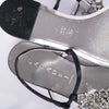 Secondhand Casadei Black Jeweled Thong Sandals with Crystal Embellishments - '10s