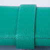 Secondhand Hermès Medor Clutch in Green Leather with Palladium Hardware -'10s