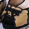 Secondhand Casadei Python Peep Toe Platform Pumps - '10s