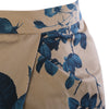 Secondhand Vivienne Westwood Anglomania Beige & Blue Rose Print Cotton Pencil Skirt - '00s