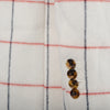 Secondhand Alberto Biani White Grid Coat with Black Collar - '10s