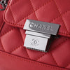 Secondhand Chanel Mini Accordion Flap Bag in Red Caviar Leather - '00s