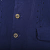 Secondhand Comme des Garçons Blue Navy Perforated Blazer - '00s