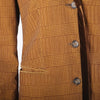 Secondhand Emporio Armani Brown Checked Blazer with Velvet Trim