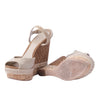 Secondhand Gucci Suede & Guccissima Cork Hollie Wedge Sandals - '10s