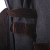 Secondhand Saint Laurent Rive Gauche Paris Velvet Trim Wool Coat – '70s