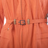 Secondhand Fendi Orange Belted Zip-Up Utility Jacket -'90s