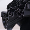Secondhand Yves Saint laurent Black Velvet Dress with Ruffle Shoulders and High-Low Skirt - '80s