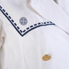second hand Roberta Di Camerino Nautical Trompe-L'œil Cotton Coat