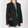 Secondhand Gianfranco Ferré Black Wool and Fur Blazer - '90s