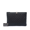 Chanel Large Quilted Caviar Boy O Case Clutch Secondhand
