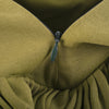 Secondhand Norma Kamali Olive Green Draped Mini Skirt -'90s