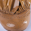 Secondhand Miu Miu Nude Patent Leather Flats with Ruffle Detailing - '10s