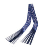 Secondhand Hermès Les Clés à Pois Fringed Twilly Bleu Marine - '20s
