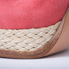 Secondhand Casadei Pink Nubuck Leather Ankle Strap Espadrille Sandals- '10s