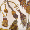 Secondhand Oxygene Silk Skirt with Baroque Tassel Print - '10s