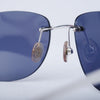 Secondhand Cartier Panthère Rimless Sunglasses – Blue Gradient Lenses, Silver Panther Detail - '00s