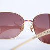 Secondhand Cartier Panthère Rimless Sunglasses in Gold with Burgundy Gradient Lenses and Case