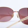 Secondhand Cartier Panthère Rimless Sunglasses in Gold with Burgundy Gradient Lenses and Case