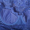 Secondhand La Perla Blue Lace Bustier Slip Dress - '00s