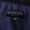 Secondhand Gucci by Tom Ford Blue Skirt with Front Gold Buttons - '00s