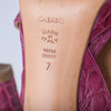 Secondhand Casadei Fuchsia Leather Platform Slingback Sandals - '10s