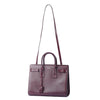 Secondhand Saint Laurent Paris Burgundy Smooth Calfskin Leather Medium Sac De Jour Bag - '10s