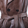 Secondhand Roberto Musso Brown Sheepskin Leather Trench Coat - '00s