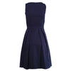 Secondhand Prada Navy Sleeveless Pleated A-Line Dress