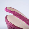 Secondhand Casadei Fuchsia Leather Platform Slingback Sandals - '10s