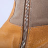 Secondhand Prada Beige Canvas & Camel Leather Logo Riding Boots - '00s