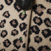 Secondhand Gaetano Navarra Leopard Print Overcoat with Multicolor Fur - '10s