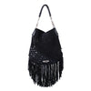 Secondhand Jimmy Choo Tatum Leather & Suede Fringe Hobo Bag - '10s