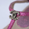 Chanel Metallic Fuchsia Leather CC Thong Sandals - '10s