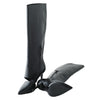 Secondhand Salvatore Ferragamo Black Cutout Leather Eyelet Knee Boots - '10s