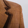 Secondhand Emporio Armani Brown Checked Blazer with Velvet Trim