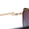 Secondhand Cartier Metal Pearl Cat Eye Sunglasses Black Silver -'10s