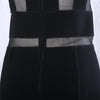 Secondhand Prada Black Dress with Semi-Sheer Silk Chiffon Paneling - '00s