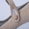 Secondhand Hogan Linen & Silver Wedge Espadrilles -'10s